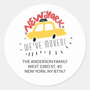 New York Wir haben den New Address Label Aufkleber