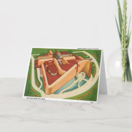 New York World Fair 1939 Grußkarte Dankeskarte