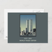 New York World Trade Center Postkarte (Vorne/Hinten)