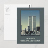 New York World Trade Center Postkarte (Vorne/Hinten)