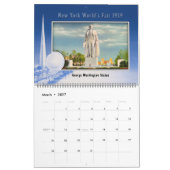 New York World's Fair 1939 Postcard Calendar Kalender (Mär 2027)