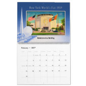 New York World's Fair 1939 Postcard Calendar Kalender (Feb 2027)