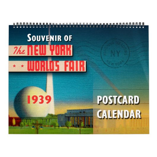 New York World's Fair 1939 Postcard Calendar Kalender (Titelbild)