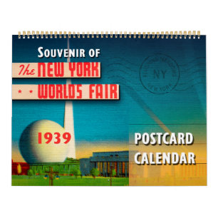 New York World's Fair 1939 Postcard Calendar Kalender