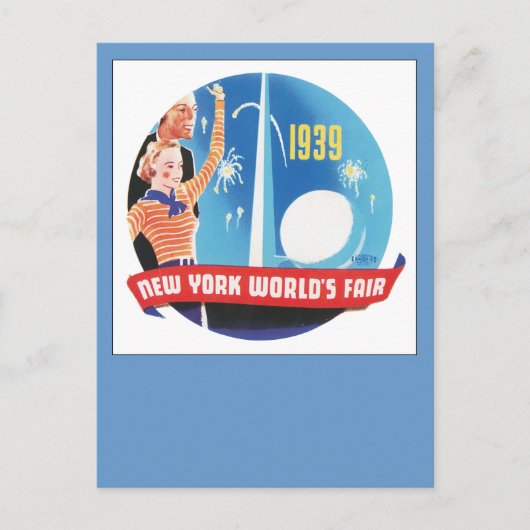 New York World's Fair 1939 Postkarte (Vorderseite)