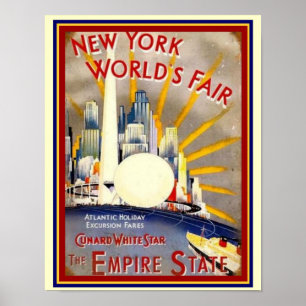 New York World's Fair Deco-Druck 11 x 14 Poster