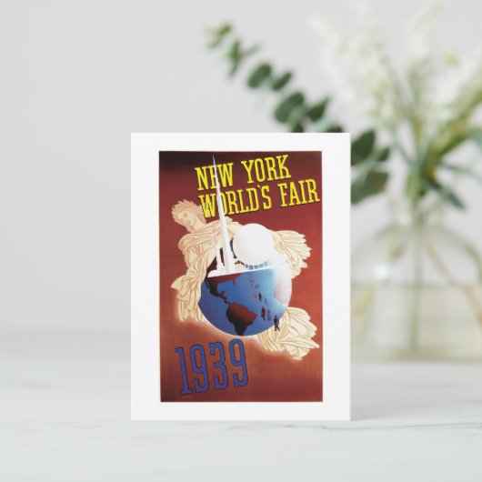 New York World's Fair (Globe) Postkarte (Stehend Vorderseite)