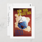 New York World's Fair (Globe) Postkarte (Vorne/Hinten)