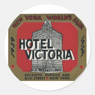 New York World's Fair Vintage Reisebeschriftung Runder Aufkleber