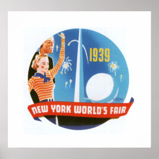New York Worlds Fair (weiß) Poster