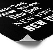 New York Wort Art Typografy Poster Moderne (Ecke)