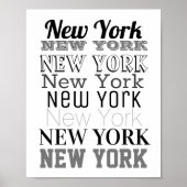 New York Wort Art Typografy Poster Moderne (Vorne)