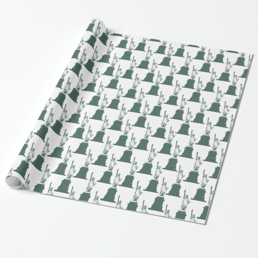 New York Wrapping Paper Statue of Liberty Paper Geschenkpapier (Ungerollt)