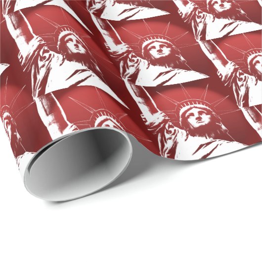 New York Wrapping Paper Statue of Liberty Paper Geschenkpapier (Rolleneckpunkt)