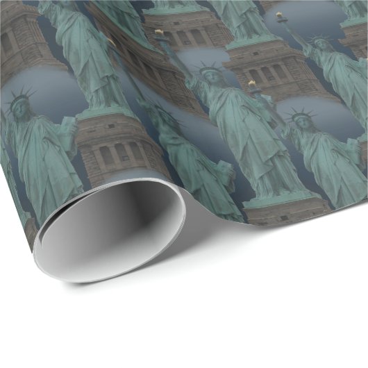 New York Wrapping Paper Statue of Liberty Paper Geschenkpapier (Rolleneckpunkt)