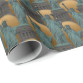 New York Wrapping Paper Statue of Liberty Paper Geschenkpapier (Rolleneckpunkt)