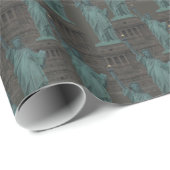 New York Wrapping Paper Statue of Liberty Paper Geschenkpapier (Rolleneckpunkt)