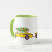 New York Yellow Cab Taxi Weihnachtsbaum Tasse (Vorderseite Links)