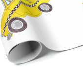 New York Yellow Cab Taxi Weihnachtsgeschenke Geschenkpapier (Rolleneckpunkt)