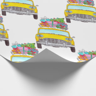 New York Yellow Cab Taxi Weihnachtsgeschenke Geschenkpapier