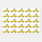 New York Yellow Cab Taxi Weihnachtsgeschenke Geschenkpapier Set (Vorderseite)