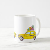 New York Yellow Cab Taxi Weihnachtsgeschenke Kaffeetasse (VorderseiteRechts)