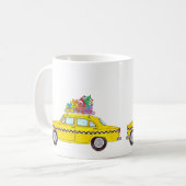 New York Yellow Cab Taxi Weihnachtsgeschenke Kaffeetasse (Vorderseite Links)