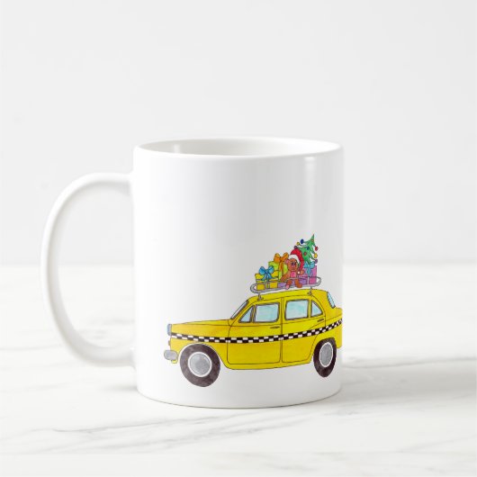 New York Yellow Cab Taxi Weihnachtsgeschenke Kaffeetasse (Links)