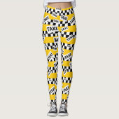 New York Yellow Taxi Cab Muster Leggings (Vorderseite)