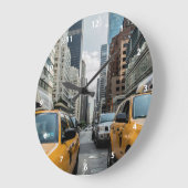 New York Yellow Taxi Große Wanduhr (Winkel)