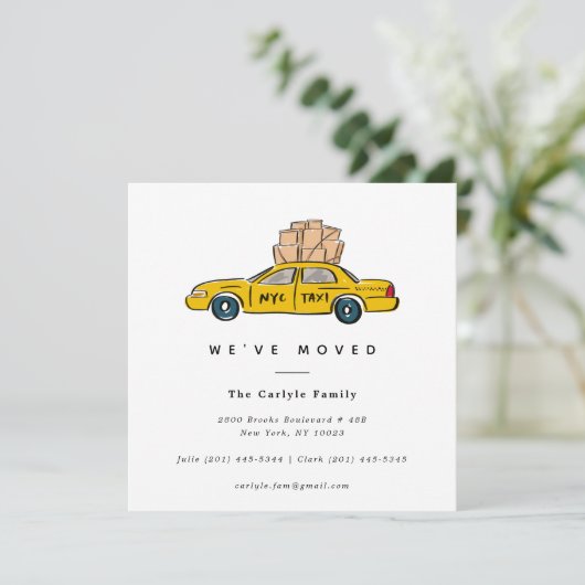 New York Yellow Taxi Square Ankündigungen (Stehend Vorderseite)