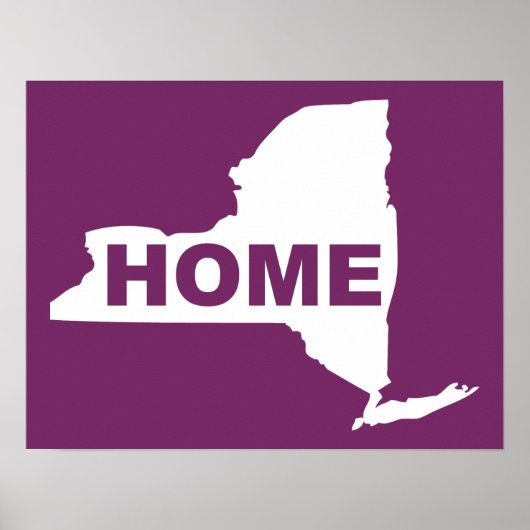 New York Zuhause Poster Sign (Vorne)