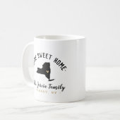 New York Zuhause Sweet Zuhause Family Monogram Tas Kaffeetasse (Vorderseite Links)