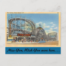 New York, Zyklon, Coney Island Postkarte