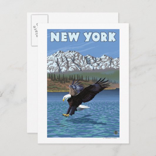 New YorkAdle Fishing Postkarte (Vorne/Hinten)
