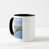 New YorkAdle Fishing Tasse (Vorderseite Links)