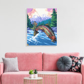 New YorkAngler Fisherman Scene Leinwanddruck (Insitu (Wohnzimmer))