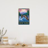 New YorkAngler Fisherman Scene Poster (Küche)