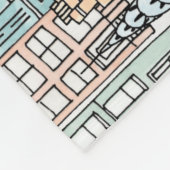 New- YorkAquarell Fleecedecke (Ecke)