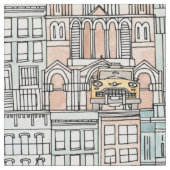 New- YorkAquarell Stoff (Nahaufnahme)