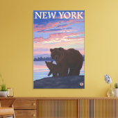 New YorkBear and Cub Leinwanddruck (Insitu (Wohnzimmer))
