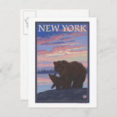 New YorkBear and Cub Postkarte (Vorne/Hinten)