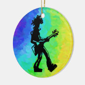 New- YorkBoogie-Nachtgitarren-Regenbogen Keramik Ornament (Links)