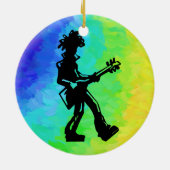 New- YorkBoogie-Nachtgitarren-Regenbogen Keramik Ornament (Hinten)
