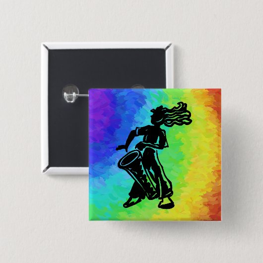 New- YorkBoogie-Nachttrommel-Regenbogen Button (Vorne & Hinten)