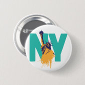 New- Yorkdame Liberty Button (Vorne & Hinten)