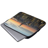 New- Yorkdämmerungs-Skyline Laptopschutzhülle (Vorne Knopf)
