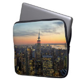 New- Yorkdämmerungs-Skyline Laptopschutzhülle (Vorderseite Links)