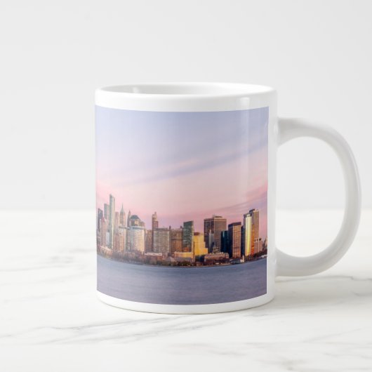 New Yorker Abend Skyline Jumbo-Tasse (Rechts)