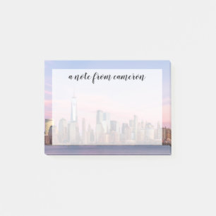 New Yorker Abend Skyline Post-it Klebezettel
